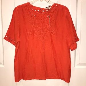 Current air Embroidered top